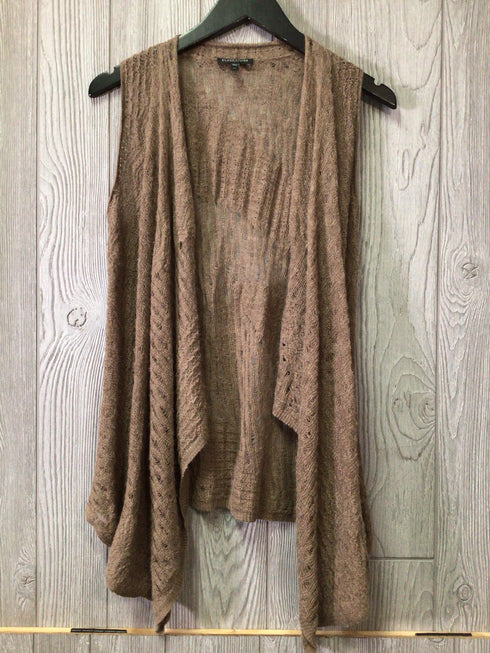 Eileen Fisher Mixed Knit Vest Baby Alpaca Size Small-Petite